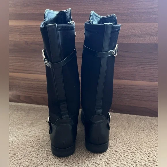 Michael Kors XIAMARA Black Knee Black High Riding Boots Sz 1 (Little Girl) - Picture 3 of 10